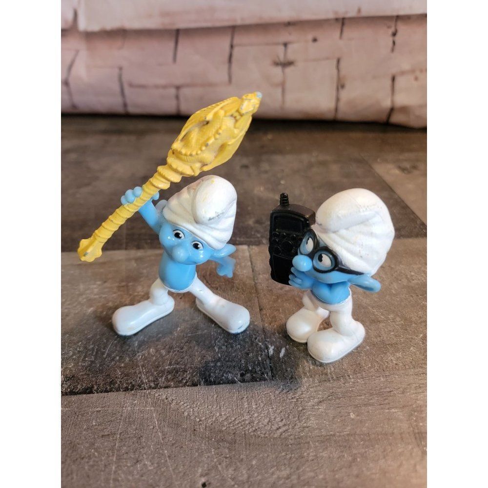 McDonald's Smurfs clumsy brainy toy‎ figure peyo 2011 set
